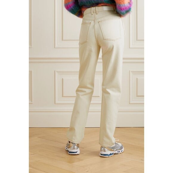 RE/DONE 70s Cigarette High Rise Straight Leg Jeans Birch Cream - Picture 2 of 7